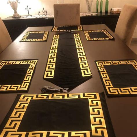 versace letter plate|versace table cloth.